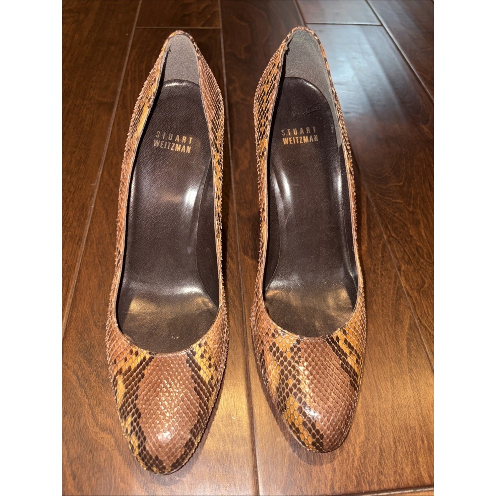 Stuart Weitzman Python Heels Size‎ 8 - image 1